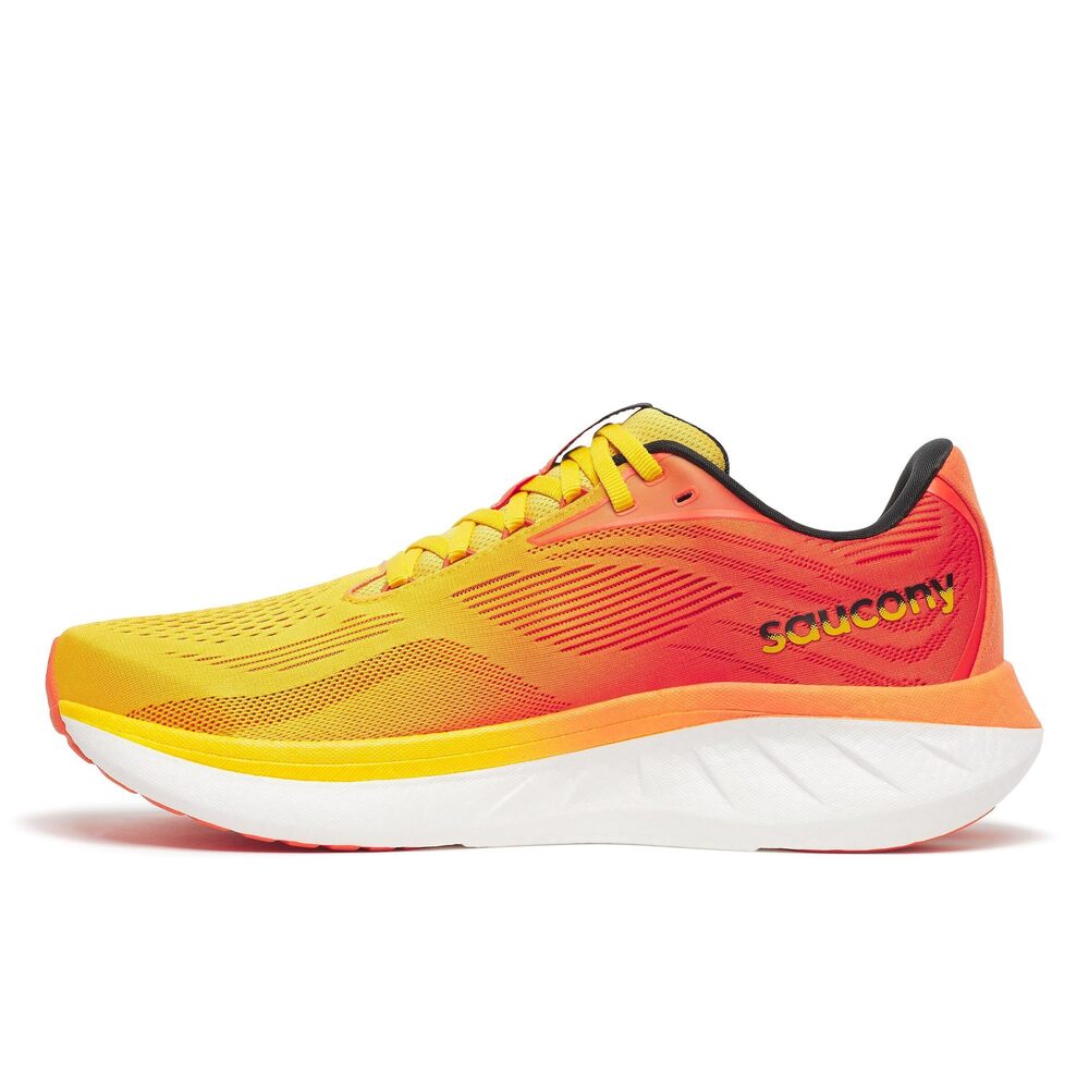 Saucony Men's Ride 18 Running Sneaker, Pollen/Pepper, 10 - Picture 1 of 1